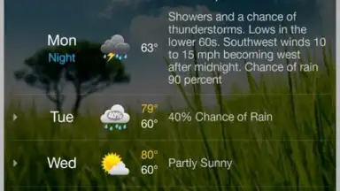 Screenshot von WeatherBug 2