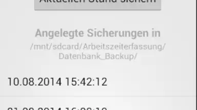 Screenshot von Arbeitszeiterfassung 2