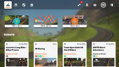 Screenshot von Zwift 3