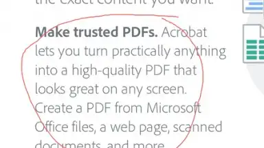 Screenshot von Adobe Acrobat Reader 9