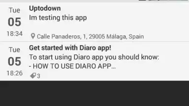 Screenshot von Diaro 4