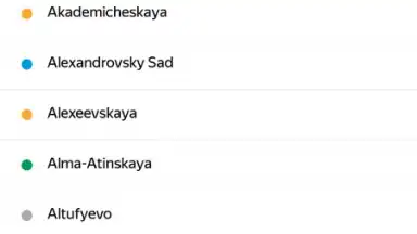 Screenshot von Yandex.Metro 2