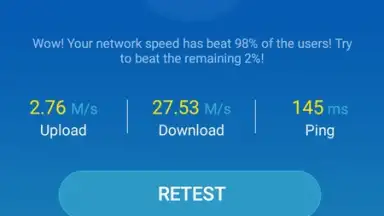 Screenshot von Speed Test 1