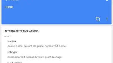 Screenshot von Google Translate 3