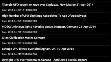 Screenshot von Latest UFO Sightings 2