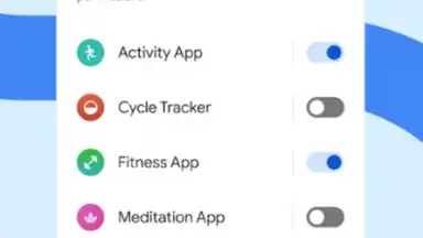 Screenshot von Health Connect 4