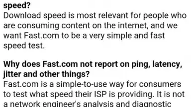 Screenshot von FAST Speed Test 3