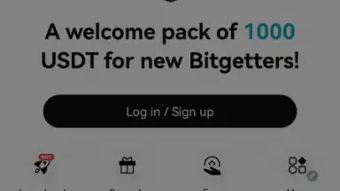 Screenshot von Bitget 24