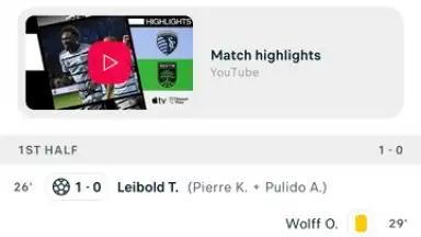 Screenshot von FlashScore 10