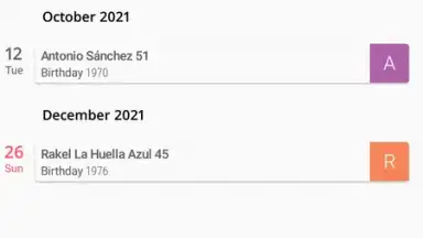 Screenshot von aCalendar 5