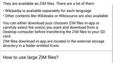 Screenshot von Kiwix offline 1