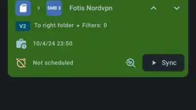 Screenshot von FolderSync 4