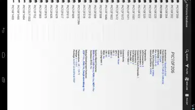 Screenshot von PICmicro Database 2