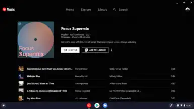 Screenshot von YouTube Music for Chromebook 2