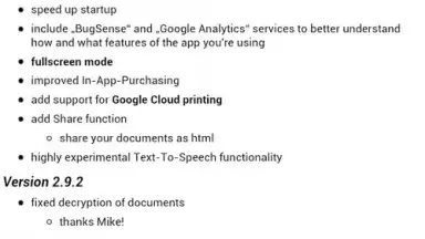 Screenshot von OpenDocument Reader 2