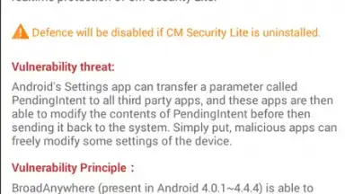 Screenshot von CM Security Lite 3