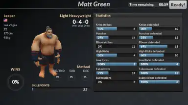 Screenshot von MMA Manager 3