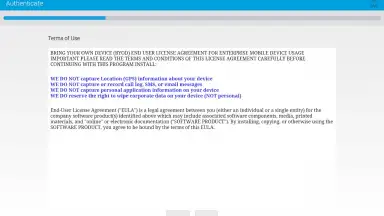Screenshot von AirWatch Agent 9