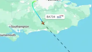 Screenshot von Flightradar24 19