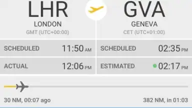 Screenshot von Flightradar24 16
