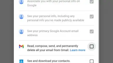 Screenshot von BlueMail 4