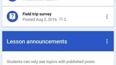 Screenshot von Google Classroom 10