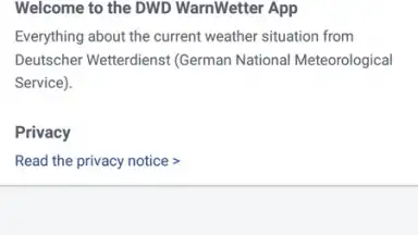 Screenshot von WarnWetter 4