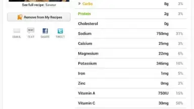 Screenshot von Recipes & Nutrition 11