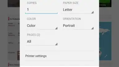 Screenshot von Canon Print Service 4