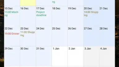 Screenshot von Touch Calendar Free 5