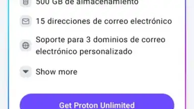 Screenshot von Proton Mail 10