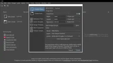 Screenshot von Krita 7
