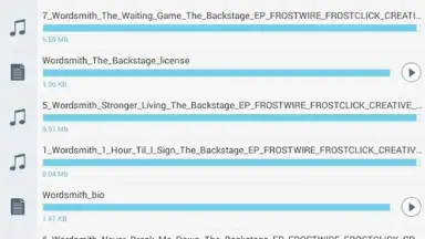 Screenshot von FrostWire 4
