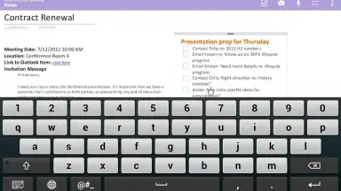Screenshot von Microsoft OneNote 11