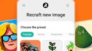 Screenshot von Recraft 5