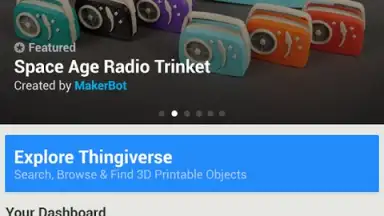 Screenshot von Thingiverse 8