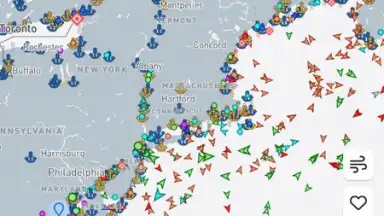 Screenshot von MarineTraffic 22