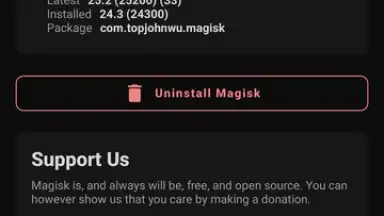 Screenshot von Magisk Manager 1