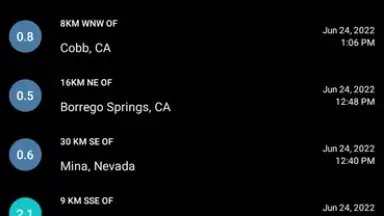 Screenshot von EarthQuake Tracker 4
