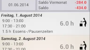 Screenshot von Arbeitszeiterfassung 8