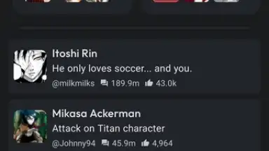 Screenshot von Character AI 17