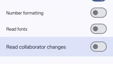 Screenshot von Google Sheets 3
