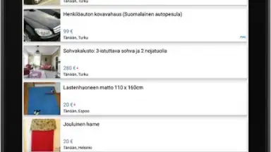 Screenshot von Tori.fi 3