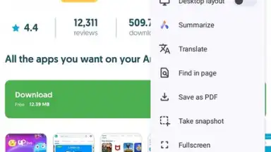 Screenshot von Opera Browser 21