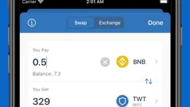 Screenshot von Trust Wallet 3