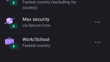 Screenshot von ProtonVPN 11