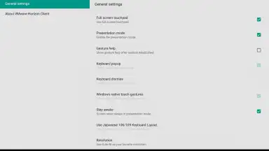 Screenshot von VMware Horizon Client 15