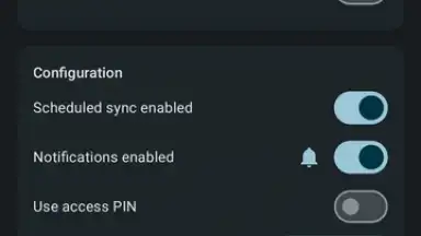 Screenshot von FolderSync 7