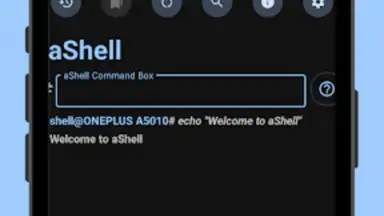 Screenshot von aShell 4