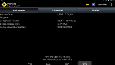 Screenshot von OpenDiag 12